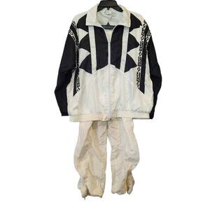 Vintage Laura Katherine Black &‎ White Wind Suite Size Medium